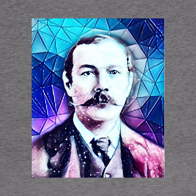 Arthur Conan Doyle Snow Portrait | Arthur Conan Doyle Artwork 5 by JustLit